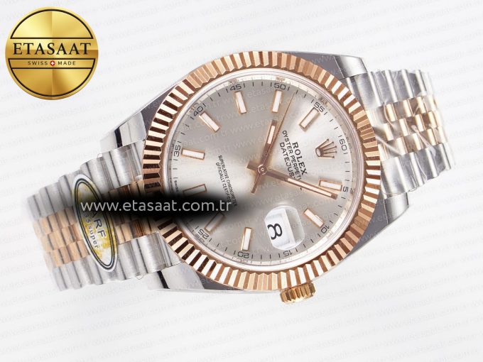 DateJust 41 126331 ARF 1:1 Best Edition 904L Steel Silver Dial on SS/RG Jubilee Bracelet SH3235（Gain Weight） - Görsel 8