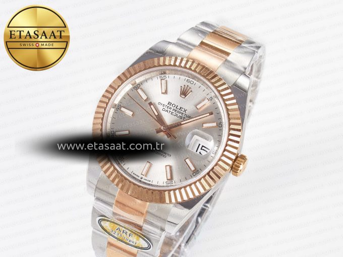 DateJust 41 126331 ARF 1:1 Best Edition 904L Steel Silver Dial on SS/RG Oyster Bracelet SH3235（Gain Weight） - Görsel 1