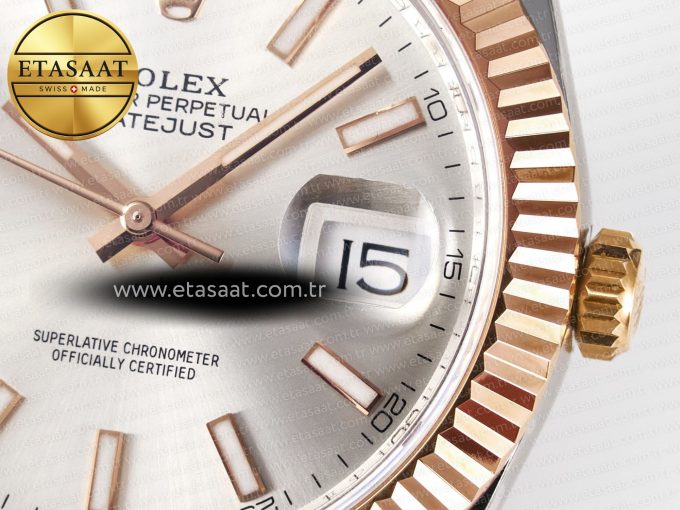 DateJust 41 126331 ARF 1:1 Best Edition 904L Steel Silver Dial on SS/RG Oyster Bracelet SH3235（Gain Weight） - Görsel 12