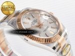 DateJust 41 126331 ARF 1:1 Best Edition 904L Steel Silver Dial on SS/RG Oyster Bracelet SH3235（Gain Weight） - Görsel 7