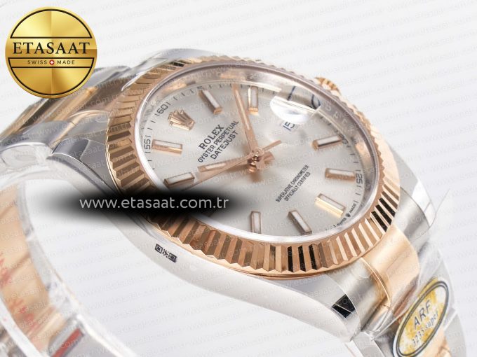 DateJust 41 126331 ARF 1:1 Best Edition 904L Steel Silver Dial on SS/RG Oyster Bracelet SH3235（Gain Weight） - Görsel 7