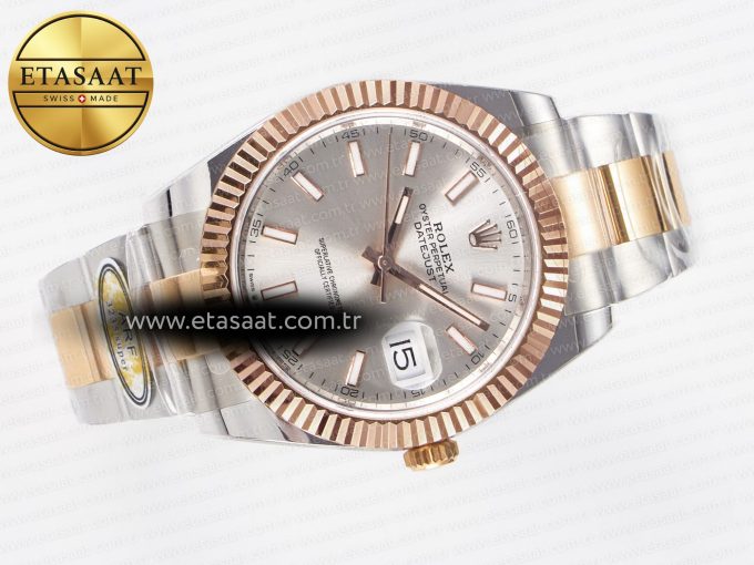 DateJust 41 126331 ARF 1:1 Best Edition 904L Steel Silver Dial on SS/RG Oyster Bracelet SH3235（Gain Weight） - Görsel 8