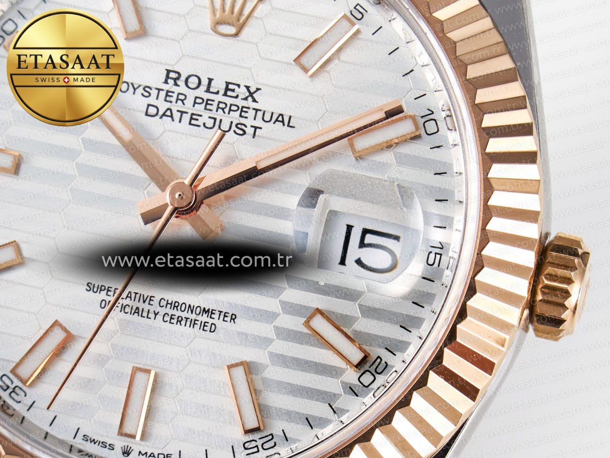 Rolex DateJust 126331 Steel Silver Textured Dial SH3235 - Görsel 12
