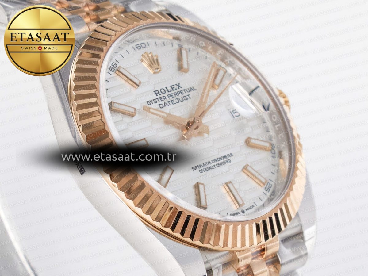Rolex DateJust 126331 Steel Silver Textured Dial SH3235 - Görsel 5