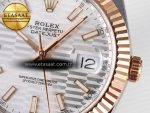 DateJust 41 126331 ARF 1:1 Best Edition 904L Steel Silver Textured Dial on SS/RG Oyster Bracelet SH3235（Gain Weight） - Görsel 12