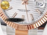 DateJust 41 126331 ARF 1:1 Best Edition 904L Steel Silver Textured Dial on SS/RG Oyster Bracelet SH3235（Gain Weight） - Görsel 13