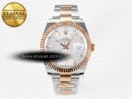 DateJust 41 126331 ARF 1:1 Best Edition 904L Steel Silver Textured Dial on SS/RG Oyster Bracelet SH3235（Gain Weight） - Görsel 3