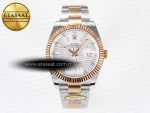 DateJust 41 126331 ARF 1:1 Best Edition 904L Steel Silver Textured Dial on SS/RG Oyster Bracelet SH3235（Gain Weight） - Görsel 3