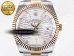 DateJust 41 126331 ARF 1:1 Best Edition 904L Steel Silver Textured Dial on SS/RG Oyster Bracelet SH3235（Gain Weight） - Görsel 4