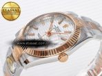 DateJust 41 126331 ARF 1:1 Best Edition 904L Steel Silver Textured Dial on SS/RG Oyster Bracelet SH3235（Gain Weight） - Görsel 6