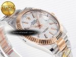 DateJust 41 126331 ARF 1:1 Best Edition 904L Steel Silver Textured Dial on SS/RG Oyster Bracelet SH3235（Gain Weight） - Görsel 7