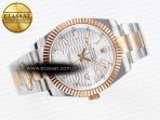 DateJust 41 126331 ARF 1:1 Best Edition 904L Steel Silver Textured Dial on SS/RG Oyster Bracelet SH3235（Gain Weight） - Görsel 8
