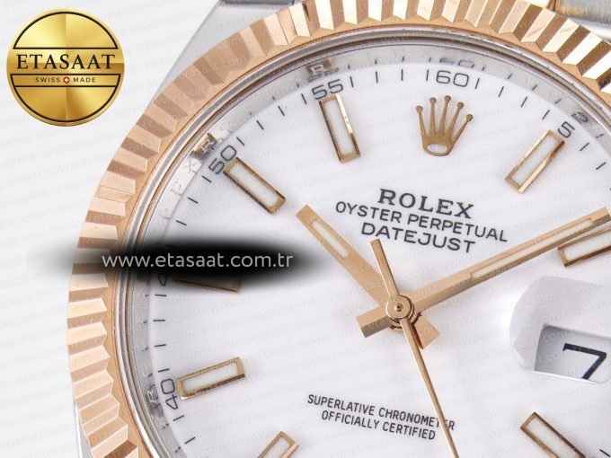 DateJust 41 126331 ARF 1:1 Best Edition 904L Steel White Dial on SS/RG Jubilee Bracelet SH3235（Gain Weight） - Görsel 10