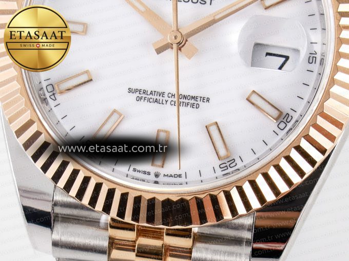 DateJust 41 126331 ARF 1:1 Best Edition 904L Steel White Dial on SS/RG Jubilee Bracelet SH3235（Gain Weight） - Görsel 13