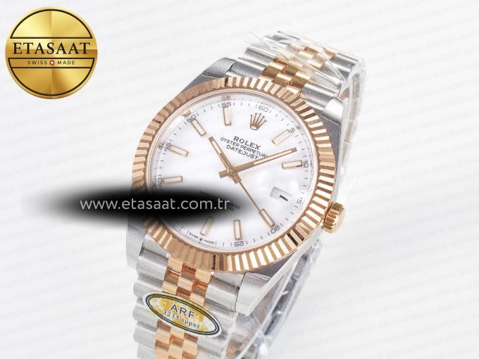 DateJust 41 126331 ARF 1:1 Best Edition 904L Steel White Dial on SS/RG Jubilee Bracelet SH3235（Gain Weight） - Görsel 2