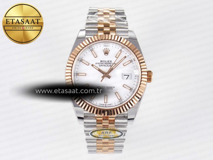 DateJust 41 126331 ARF 1:1 Best Edition 904L Steel White Dial on SS/RG Jubilee Bracelet SH3235（Gain Weight） - Görsel 3