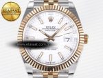DateJust 41 126331 ARF 1:1 Best Edition 904L Steel White Dial on SS/RG Jubilee Bracelet SH3235（Gain Weight） - Görsel 4