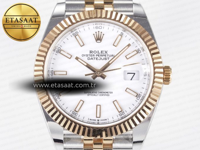 DateJust 41 126331 ARF 1:1 Best Edition 904L Steel White Dial on SS/RG Jubilee Bracelet SH3235（Gain Weight） - Görsel 4
