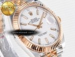 DateJust 41 126331 ARF 1:1 Best Edition 904L Steel White Dial on SS/RG Jubilee Bracelet SH3235（Gain Weight） - Görsel 5
