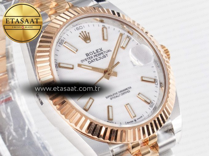 DateJust 41 126331 ARF 1:1 Best Edition 904L Steel White Dial on SS/RG Jubilee Bracelet SH3235（Gain Weight） - Görsel 5