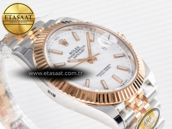 DateJust 41 126331 ARF 1:1 Best Edition 904L Steel White Dial on SS/RG Jubilee Bracelet SH3235（Gain Weight） - Görsel 7
