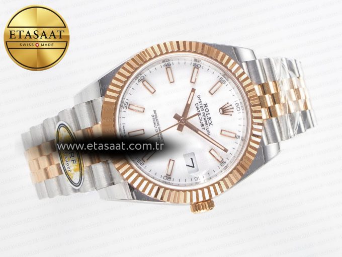 DateJust 41 126331 ARF 1:1 Best Edition 904L Steel White Dial on SS/RG Jubilee Bracelet SH3235（Gain Weight） - Görsel 8