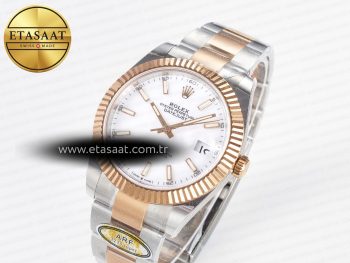 DateJust 41 126331 ARF 1:1 Best Edition 904L Steel White Dial on SS/RG Oyster Bracelet SH3235（Gain Weight）