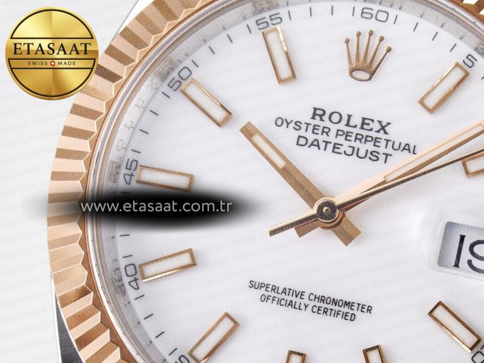 DateJust 41 126331 ARF 1:1 Best Edition 904L Steel White Dial on SS/RG Oyster Bracelet SH3235（Gain Weight） - Görsel 10