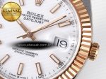 DateJust 41 126331 ARF 1:1 Best Edition 904L Steel White Dial on SS/RG Oyster Bracelet SH3235（Gain Weight） - Görsel 12