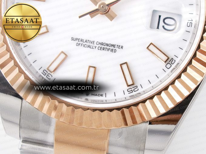 DateJust 41 126331 ARF 1:1 Best Edition 904L Steel White Dial on SS/RG Oyster Bracelet SH3235（Gain Weight） - Görsel 13