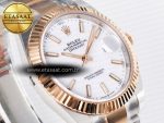 DateJust 41 126331 ARF 1:1 Best Edition 904L Steel White Dial on SS/RG Oyster Bracelet SH3235（Gain Weight） - Görsel 5