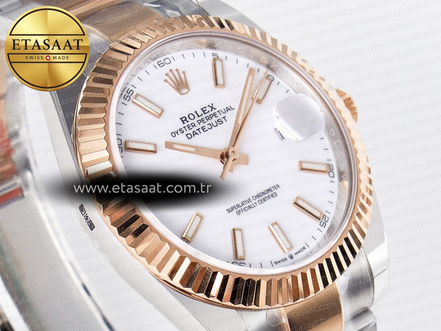 DateJust 41 126331 ARF 1:1 Best Edition 904L Steel White Dial on SS/RG Oyster Bracelet SH3235（Gain Weight） - Görsel 5