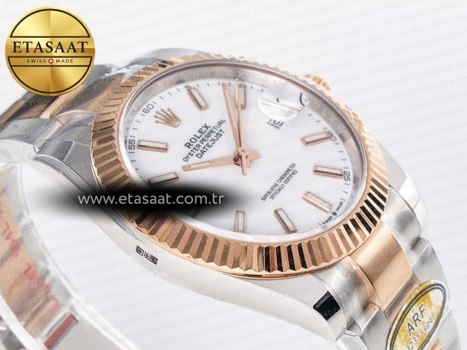 DateJust 41 126331 ARF 1:1 Best Edition 904L Steel White Dial on SS/RG Oyster Bracelet SH3235（Gain Weight） - Görsel 7