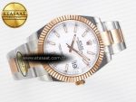 DateJust 41 126331 ARF 1:1 Best Edition 904L Steel White Dial on SS/RG Oyster Bracelet SH3235（Gain Weight） - Görsel 8