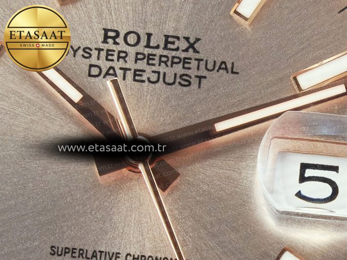 DateJust 41 126331 Clean 904L SS/RG 1:1 Best Edition Champagne Dial on Oyster Bracelet VR3235 - Görsel 10