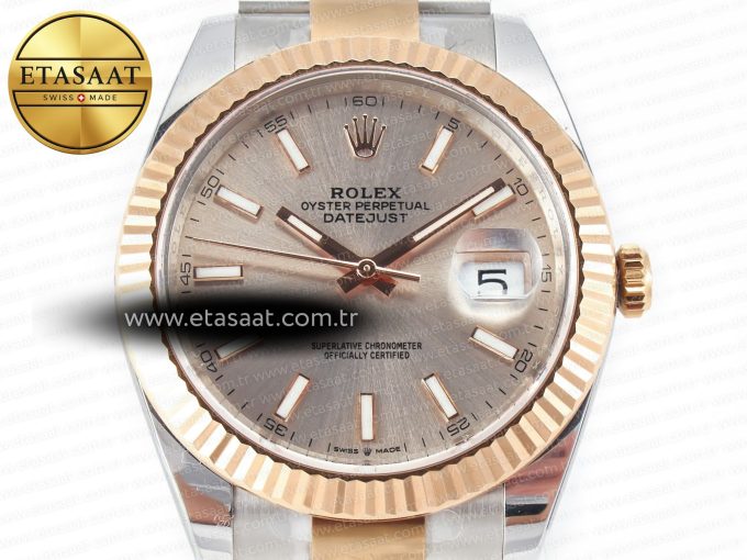 DateJust 41 126331 Clean 904L SS/RG 1:1 Best Edition Champagne Dial on Oyster Bracelet VR3235 - Görsel 4