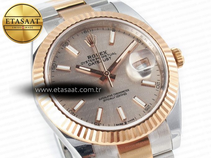 DateJust 41 126331 Clean 904L SS/RG 1:1 Best Edition Champagne Dial on Oyster Bracelet VR3235 - Görsel 5