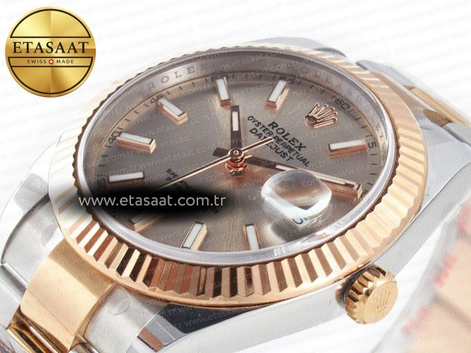 DateJust 41 126331 Clean 904L SS/RG 1:1 Best Edition Champagne Dial on Oyster Bracelet VR3235 - Görsel 6