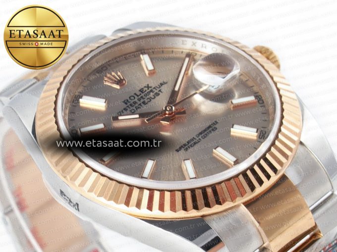 DateJust 41 126331 Clean 904L SS/RG 1:1 Best Edition Champagne Dial on Oyster Bracelet VR3235 - Görsel 7