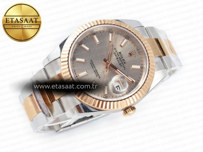 DateJust 41 126331 Clean 904L SS/RG 1:1 Best Edition Champagne Dial on Oyster Bracelet VR3235 - Görsel 8