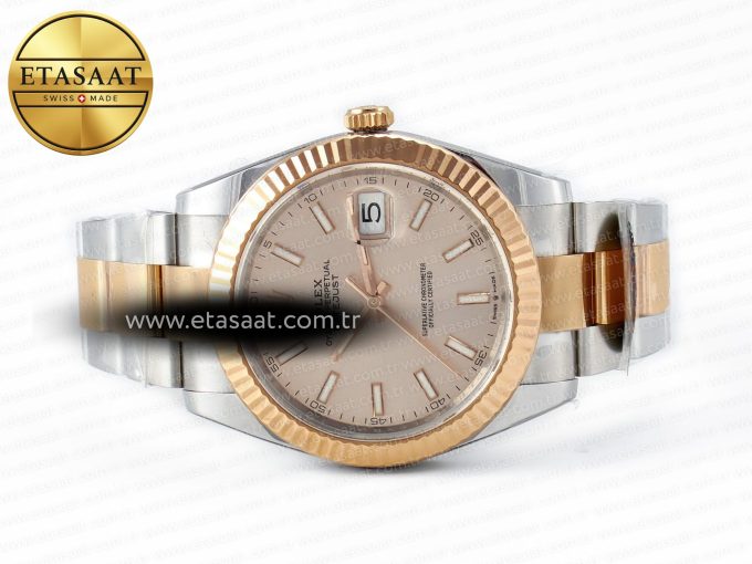 DateJust 41 126331 Clean 904L SS/RG 1:1 Best Edition Champagne Dial on Oyster Bracelet VR3235 - Görsel 9