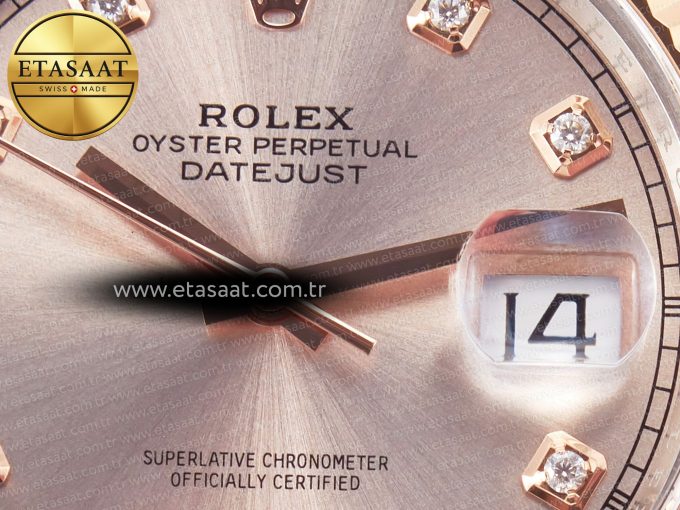DateJust 41 126331 Clean 904L SS/RG 1:1 Best Edition Rose Gold Diamond Dial on Oyster Bracelet VR3235 - Görsel 10