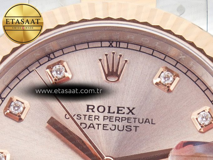 DateJust 41 126331 Clean 904L SS/RG 1:1 Best Edition Rose Gold Diamond Dial on Oyster Bracelet VR3235 - Görsel 11