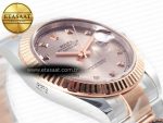 DateJust 41 126331 Clean 904L SS/RG 1:1 Best Edition Rose Gold Diamond Dial on Oyster Bracelet VR3235 - Görsel 7