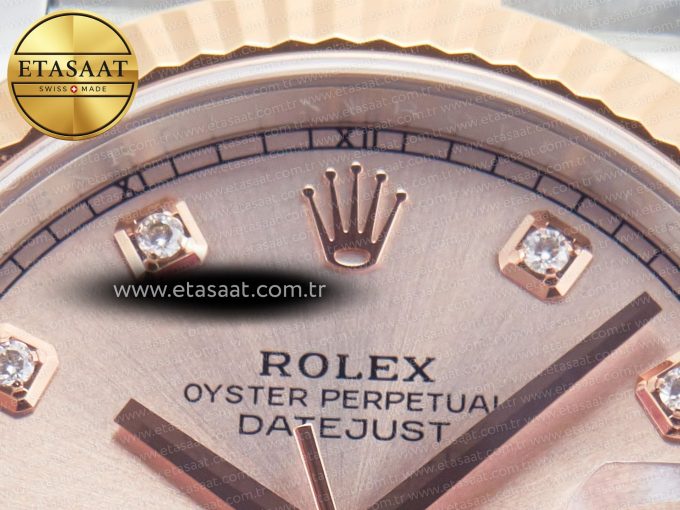 DateJust 41 126331 Clean 904L SS/RG 1:1 Best Edition Rose Gold Diamond Dial on SS/RG Jubilee Bracelet VR3235 - Görsel 10