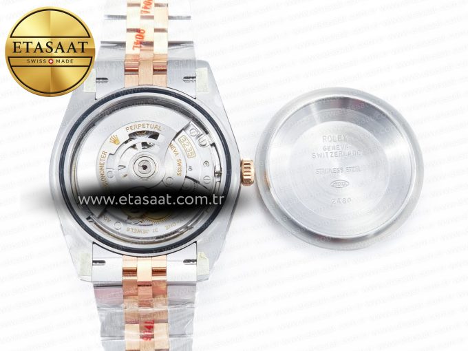 DateJust 41 126331 Clean 904L SS/RG 1:1 Best Edition Rose Gold Diamond Dial on SS/RG Jubilee Bracelet VR3235 - Görsel 18