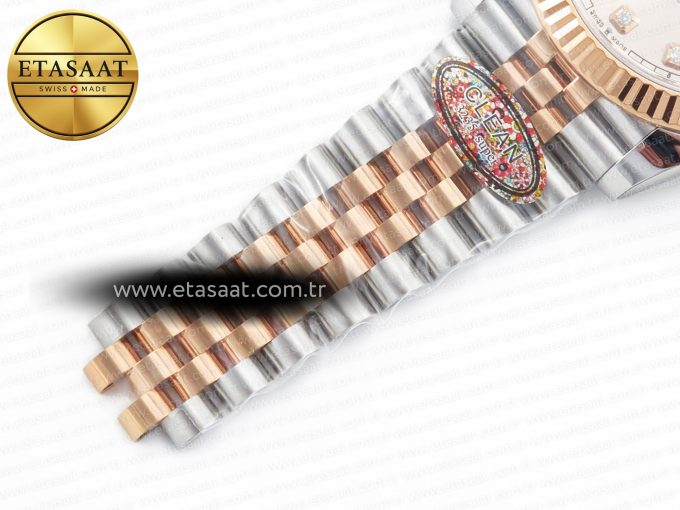 DateJust 41 126331 Clean 904L SS/RG 1:1 Best Edition Rose Gold Diamond Dial on SS/RG Jubilee Bracelet VR3235 - Görsel 25