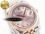 DateJust 41 126331 Clean 904L SS/RG 1:1 Best Edition Rose Gold Diamond Dial on SS/RG Jubilee Bracelet VR3235 - Görsel 5