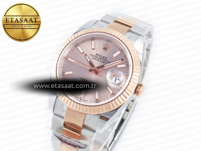 DateJust 41 126331 Clean Best Edition RG Dial Stick Markers on Oyster Bracelet VR3235 - Görsel 1