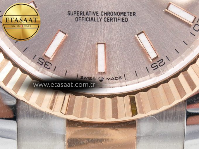 DateJust 41 126331 Clean Best Edition RG Dial Stick Markers on Oyster Bracelet VR3235 - Görsel 13
